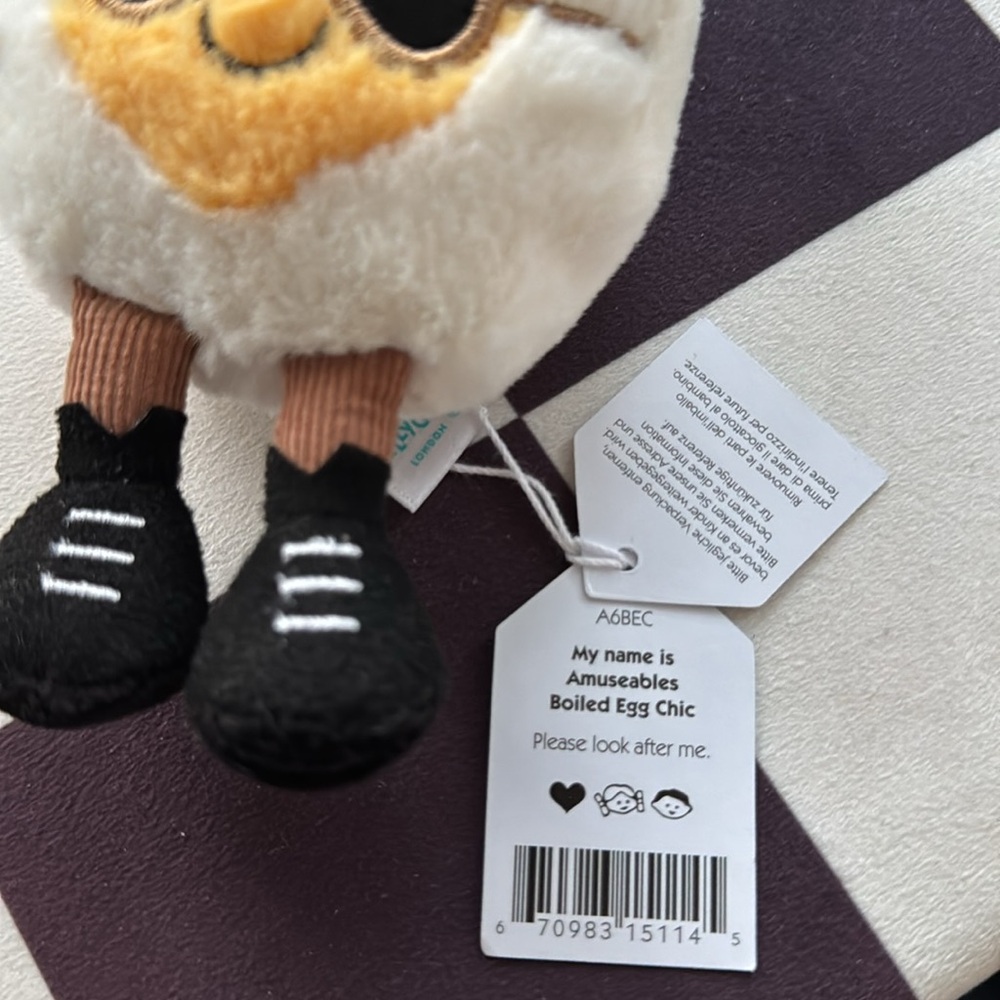 BNWT Jellycat Amusables Boiled Egg Chic - Picture 7 of 7